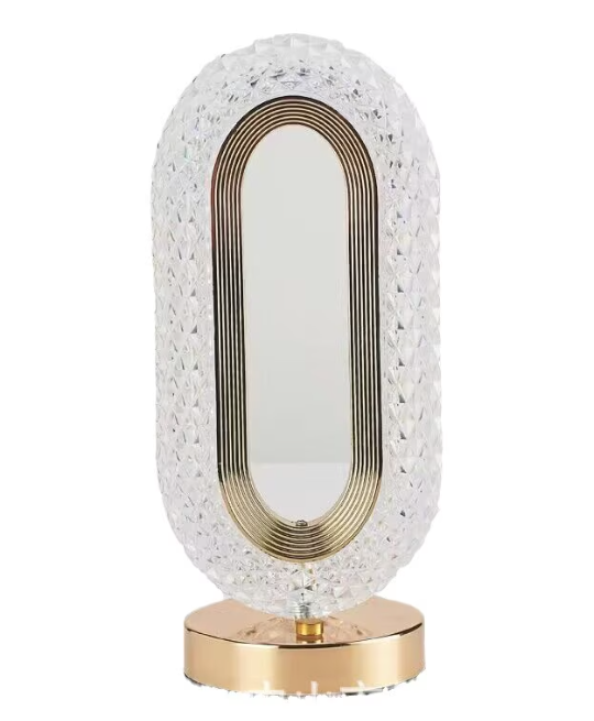 Lampa LED decorativa lumina ambientala 3 culori alb rece/cald/neutru control touch reincarcabila ovala